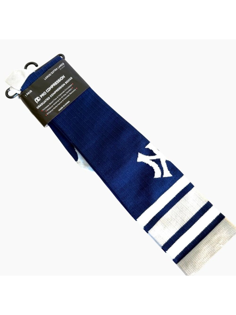 PRO Compression New York Yankees Graduated Compression Socks L/XL Navy Blue New!